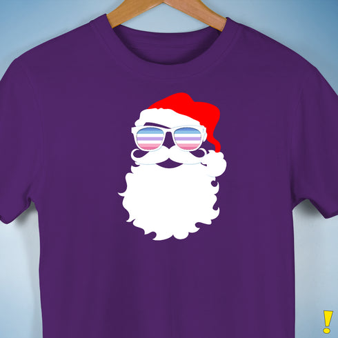 santa cutout bigenderSanta’s Bigender Pride Flag Shades Premium - Purple